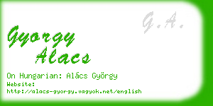 gyorgy alacs business card