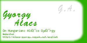 gyorgy alacs business card